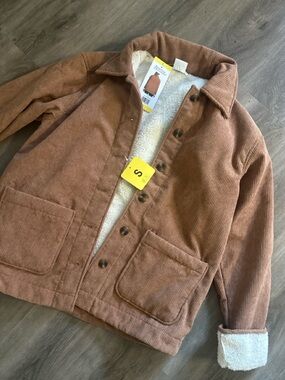 Boston Traders Tan Corduroy Sherpa-Lined Jacket